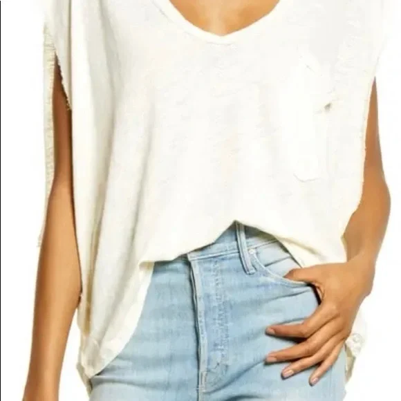 NWOT - We The Free - Free People size XS Solstice oversized Tee - Dark Grey - Picture 8 of 8